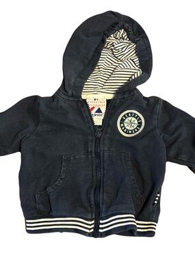 Vintage Seattle Mariners Baby Hoodie Jacket Majestic MLB Zip Up 3-6 Months Navy